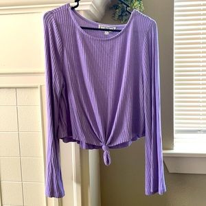 Size XL Hippie Rose Crop Top with Belled Sleeves